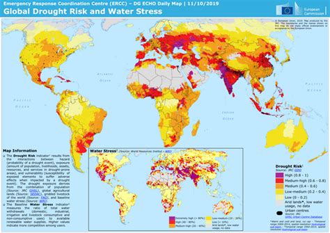 Global Drought Risk And Water Stress Dg Echo Daily Map 11102019