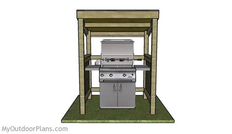 It's big enough to accommodate most standard grills but small enough that it might just fit on your existing patio. Grill Shelter Plans | Grill gazebo, Diy shed, Diy gazebo