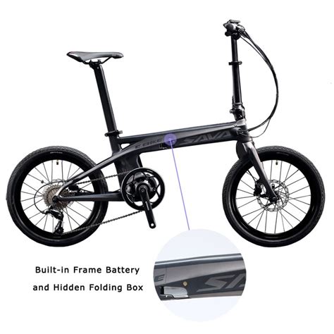 Sava E8 Electric Bicycle Carbon Fiber 20 Folding Ebike 36v180w