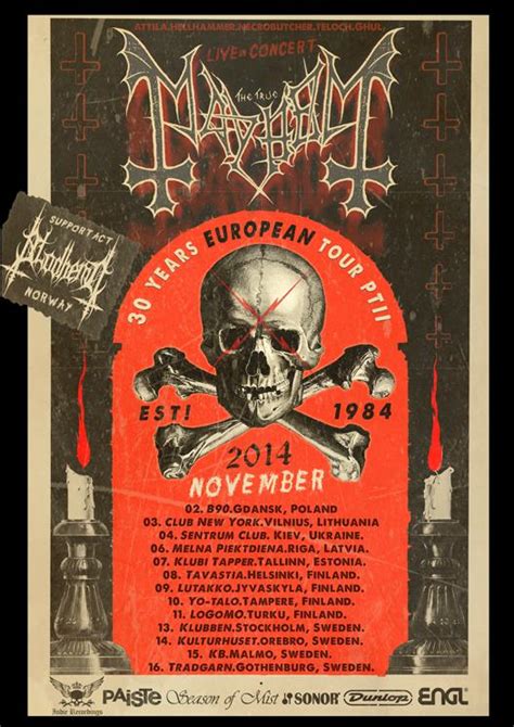 Mayhem Announce More Dates For 30th Anniversary Tour The Metalist
