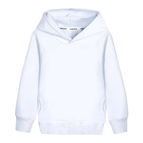 Buy Boys Hoodies Outerwear Unisex White Hooded Girls