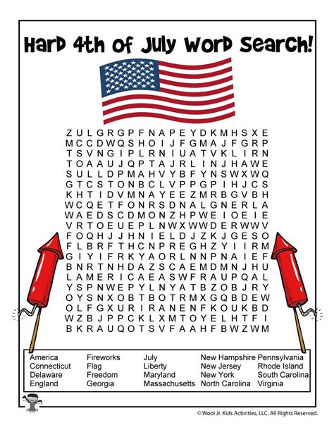 4th Of July Word Search Puzzle Woo Jr Kids Activities Childrens
