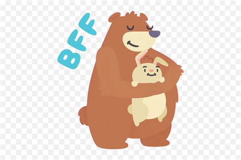 Top Cuddle Cute Animals Stickers For Android Ios Cute Friendship Hug