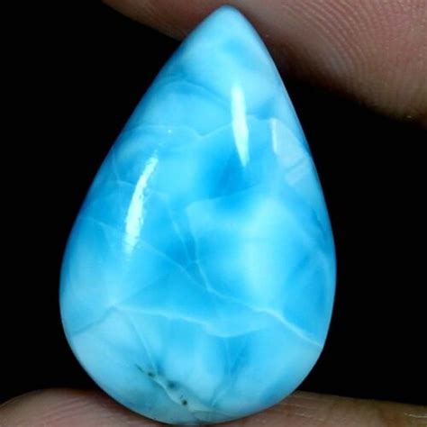 100 Natural Sky Blue Larimar Pear Cab Excellent Gemstones 2260cts 17x