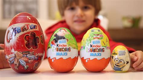 Easter Eggs Opening Minions Big Kinder Surprise And Huge Celebrations