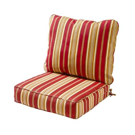greendale home fashions roma stripe 2 piece deep seating outdoor lounge chair cushion set oc7820