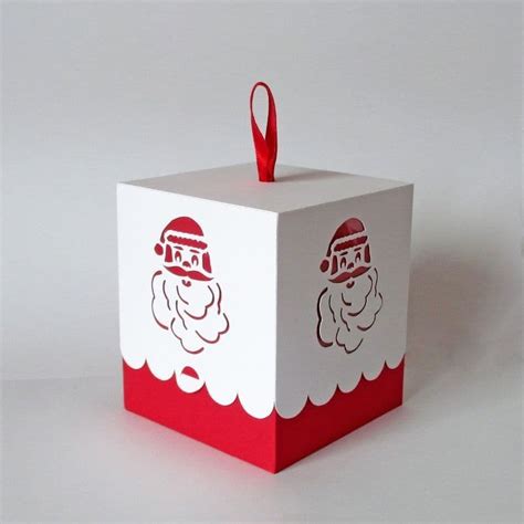 80mm Santa Baubleornament Box Template