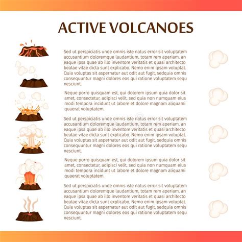 Conjunto Vectorial De Volcanes De Distintos Grados De Erupción