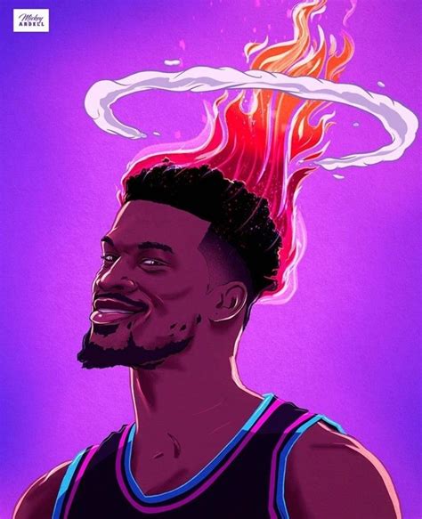 Jimmy Butler Miami Heat 2020 Nba Artwork Nba Art Basketball Drawings