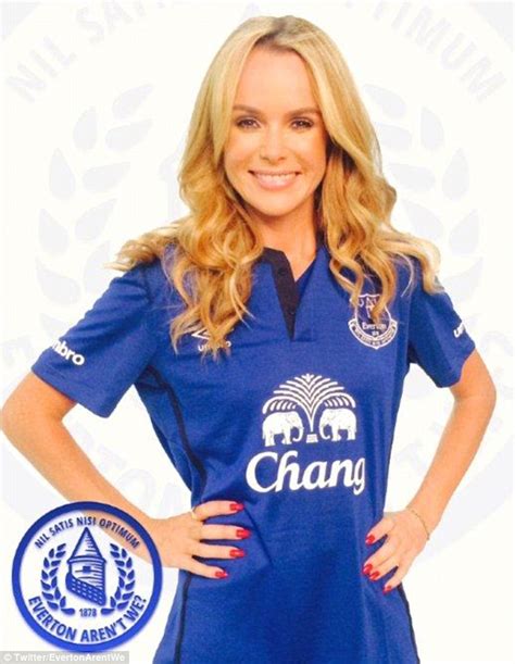 Amanda Holden Shows Her True Colours By Donning New Everton Strip Which