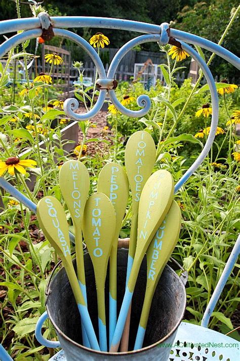 Colorful Wooden Spoon Plant Markers