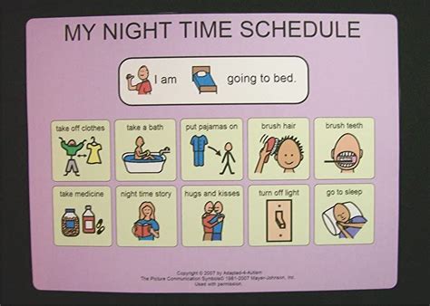 Bed Night Time Schedule Picture Card~pecsautism Pecs Autism Autism Activities Picture Cards