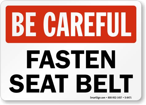 fasten seat belt label dashboard safety decals