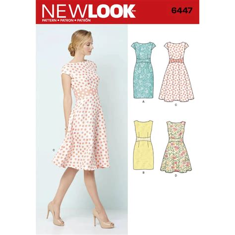 Buy New Look Womens Dress Sewing Pattern 6447 For Gbp 950