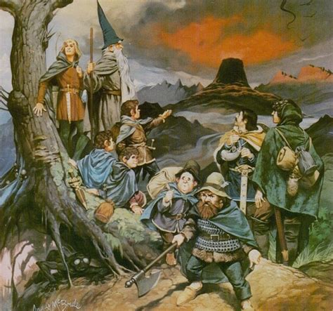 The Fellowship Of The Ring Tolkien Illustration Middle Earth Art