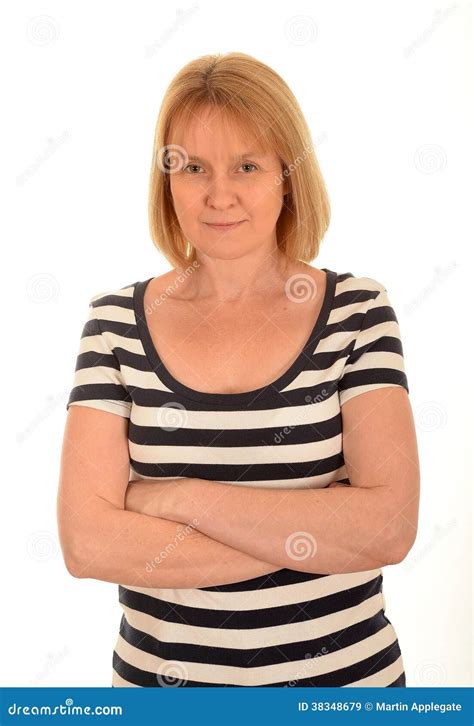 Woman With Her Arms Folded Stock Image Image Of Isolated 38348679