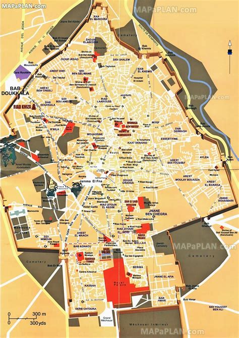 Marrakech Attractions Map Free Pdf Tourist City Tours Map Marrakech 2024