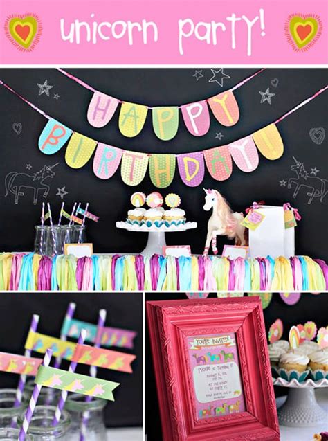 Unicorn Party Printable Package By Jessica Swift Via