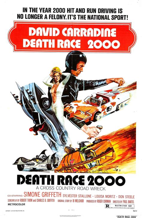 What's your next favorite movie? Poster for Death Race 2000 (1975, USA) - Wrong Side of the Art