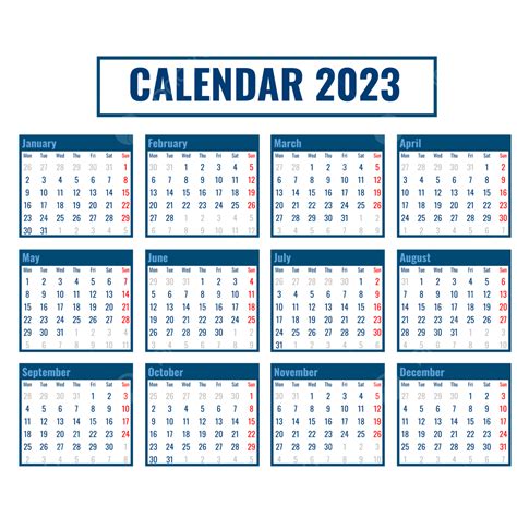 Calendario 2023 Vectores Iconos Gr 225 Ficos Y Fondos Para Descargar