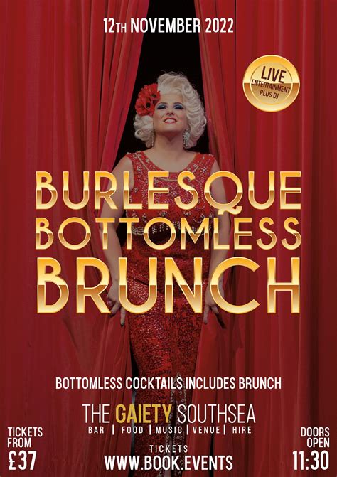Saturday Th November Am Pm Burlesque Bottomless Brunch At