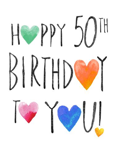 Happy 50th Birthday Images Free Download On Clipartmag