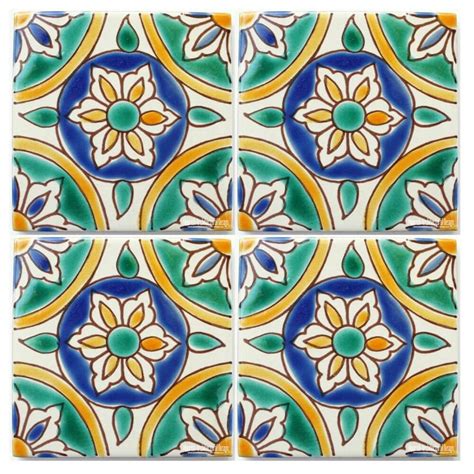 Green Mediterranean Ceramic Tile Green Spanish Colonial Tiles