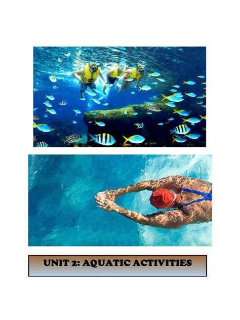 Unit 2 Aquatic Activities Snorkeling Scuba Diving Pdf Scuba Diving Snorkeling