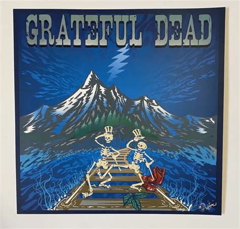 Grateful Dead Skeletons Original Art Print Concert Poster Dubois Jerry