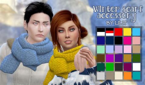 Sims 4 Ccs The Best Winter Scarf Accessory By Lilits Creative