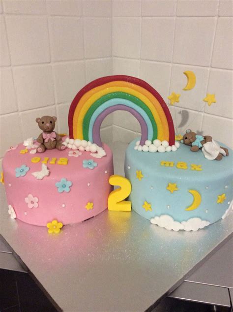 Twins Rainbow Cake Rainbow Cake Decor Home Decor