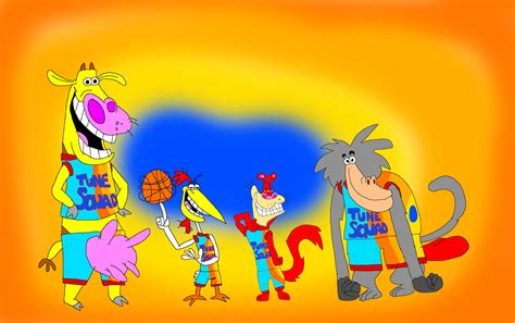 Cow Chicken Weasel And Baboon In The Tune Squad By Shanealf1995 On