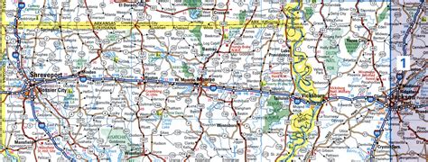 Map Of Interstate Highway I 20 Texas Alabama South Carolina With