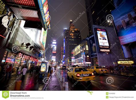 New York Broadway At Night Editorial Photography Image Of Stores 5243202