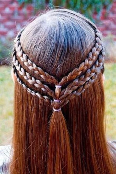 3 braids around head secured by elastic hair styles cute hairstyles cool hairstyles for girls