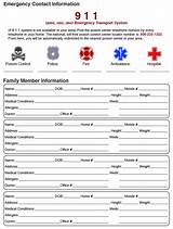 Emergency Information Form For Elderly