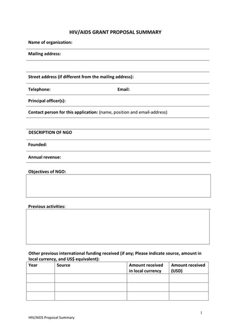 Grant Proposal Template Download Free Documents For Pdf Word And Excel
