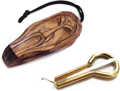 Jews Harp By Ppotkin In Wooden Case Shaman Mouth Musical Instrument