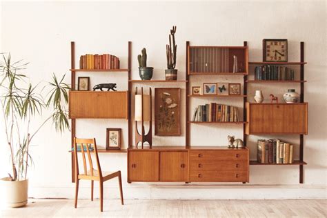 Danish Mid Century Modern Modular Teak Wall Unit