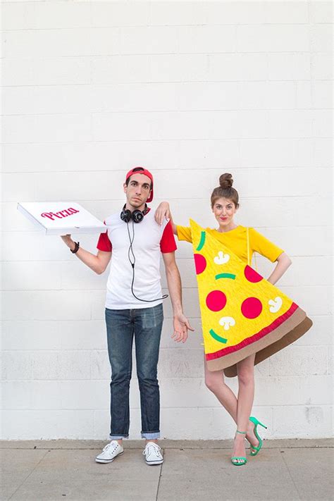 Diy Pizza Slice Delivery Boy Couples Costume Halloween Motto
