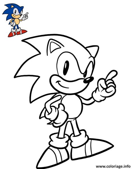 Coloriage Sonic Le Herisson Facile Dessin Sonic à Imprimer
