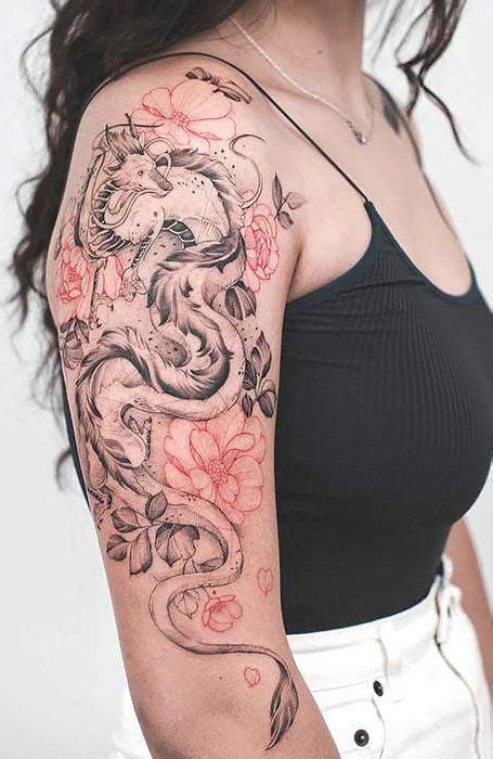 Female japanese dragon tattoo designs. pattern tattoos arm #Patterntattoos in 2020 | Dragon ...