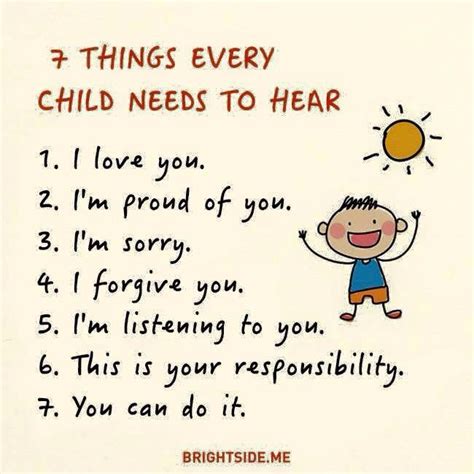 Seven Things Every Child Needs To Hear Parenting Quotes Gentle