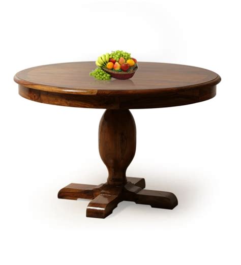 Olida Sheesham Wood Round Dining Table By Mudramark Online