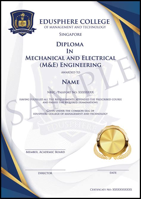 Our Sample Certificate Edusphere College Of Technology And Management