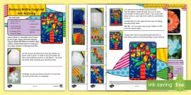 Yayoi Kusama Inspired Art Challenge Collage Activity Pack