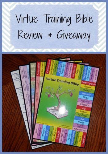 Virtue Training Bible Review And Giveaway Bible Virtue Train