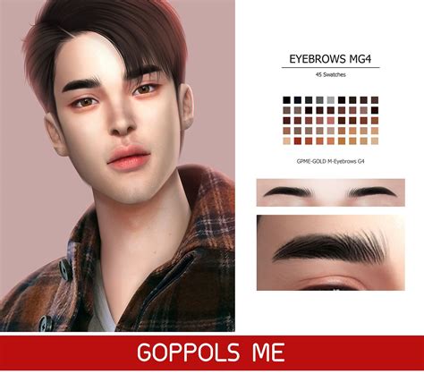 Gpme M Eyebrows G4 Home Goppolsme Makeup Cc Sims 4 Cc Makeup Male