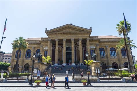 Teatro Massimo Vittorio Emanuele In Palermo In Sicily Italy Editorial