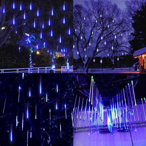 80cm Led Meteor Shower Snow Falling Light Outdoor Tree